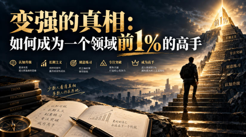 付费文章：变强的真相：如何成为一个领域前1%的高手-极客网创