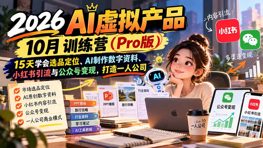 AI虚拟产品10月训练营(Pro版-极客网创
